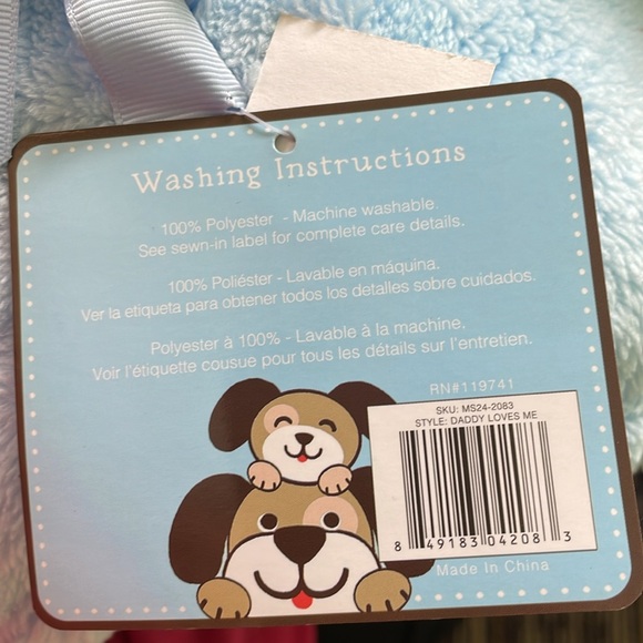 Daddy Loves Me Cuddly Blanket - Picture 7 of 7